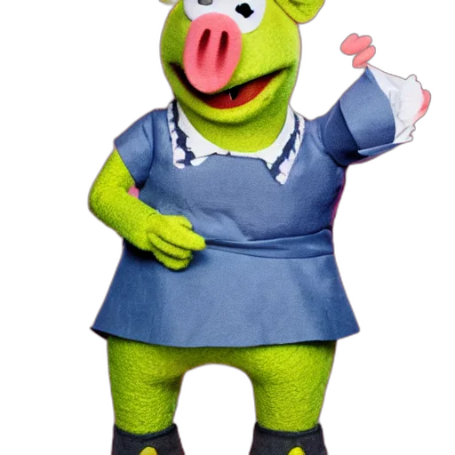 staff, dress, animal, 3d render transparent PNG cut-out