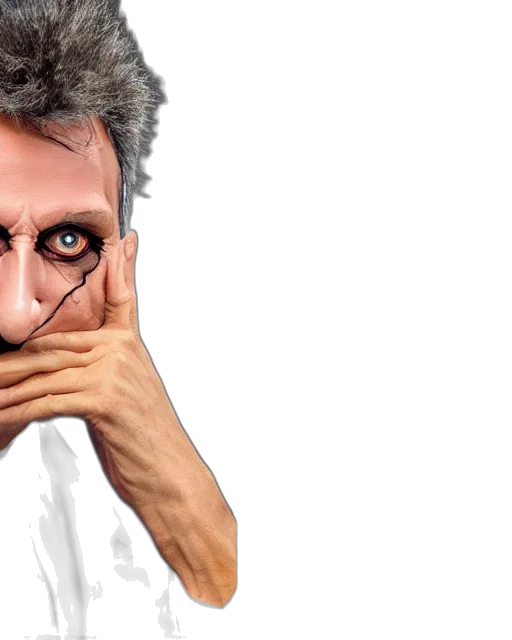 mask, face, creature, photorealistic transparent PNG cut-out