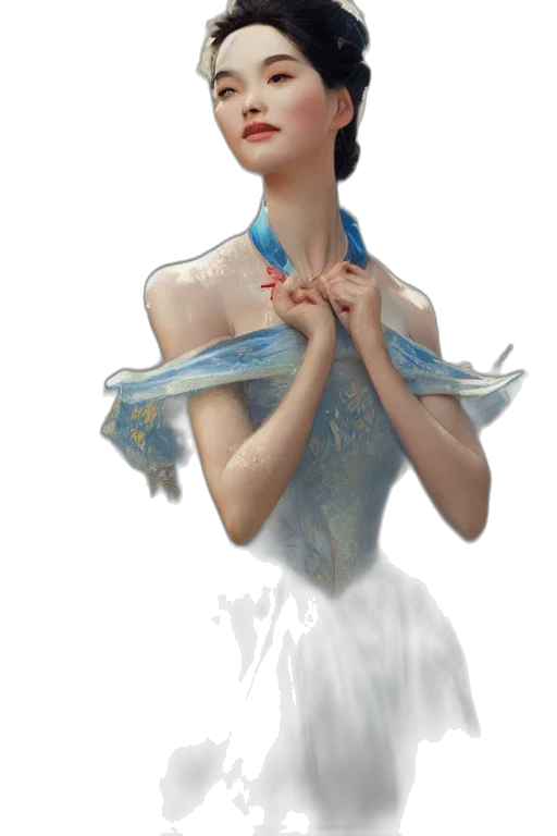 dress, staff, jewelry, crown transparent PNG cut-out