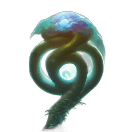 dragon, staff, creature, weapon transparent PNG cut-out