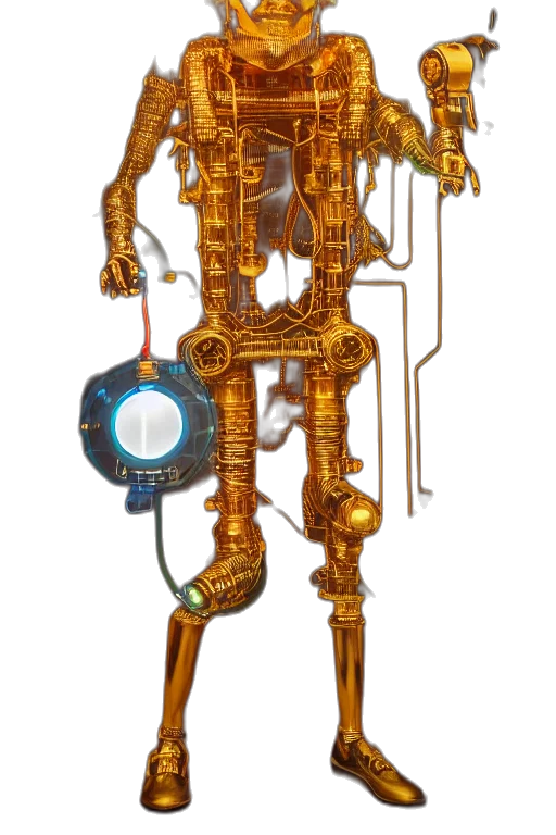 robot, staff, weapon, jewelry transparent PNG cut-out