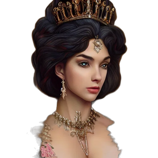 crown, jewelry, fantasy art, photorealistic transparent PNG cut-out