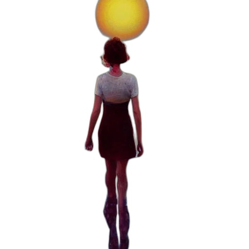 dress, umbrella, staff, hat transparent PNG cut-out
