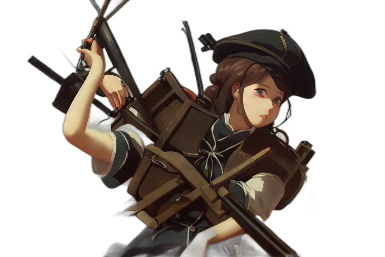 weapon, staff, sword, hat transparent PNG cut-out