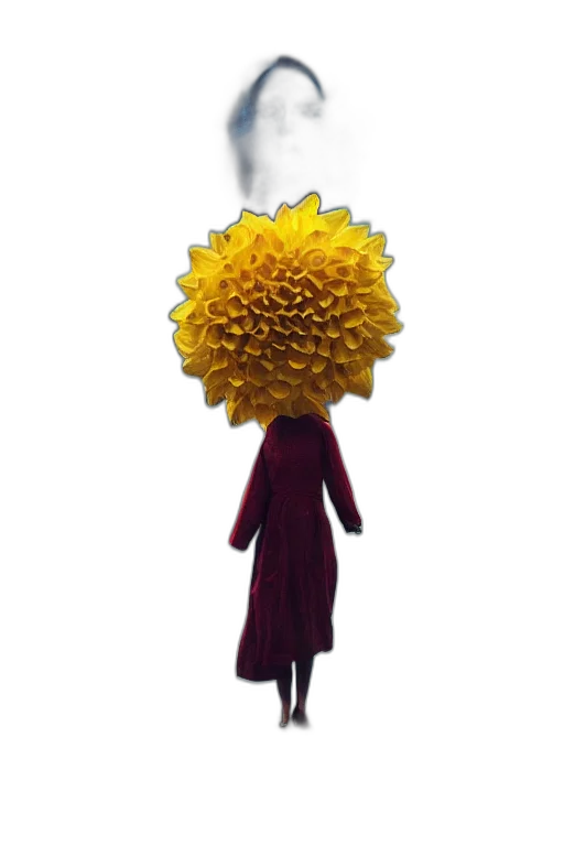 staff, flower, umbrella, dress transparent PNG cut-out