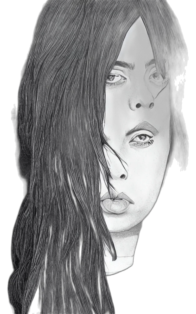 face, hair, mask, photorealistic transparent PNG cut-out