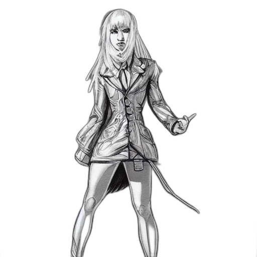 jacket, concept art, comic book art, pencil sketch transparent PNG cut-out