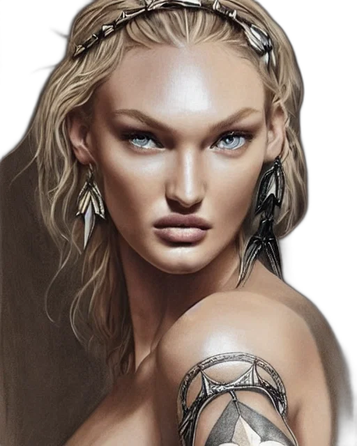 jewelry, face, hair, photorealistic transparent PNG cut-out