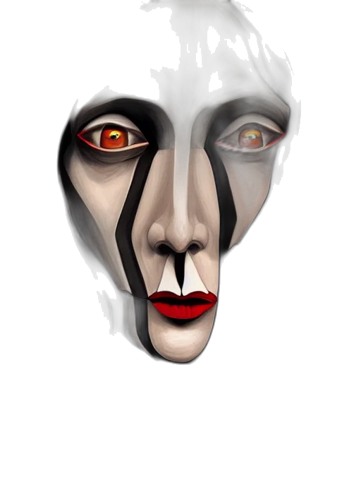 mask, face, robot, creature transparent PNG cut-out