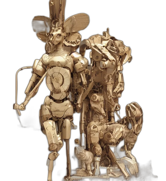 robot, weapon, staff, concept art transparent PNG cut-out