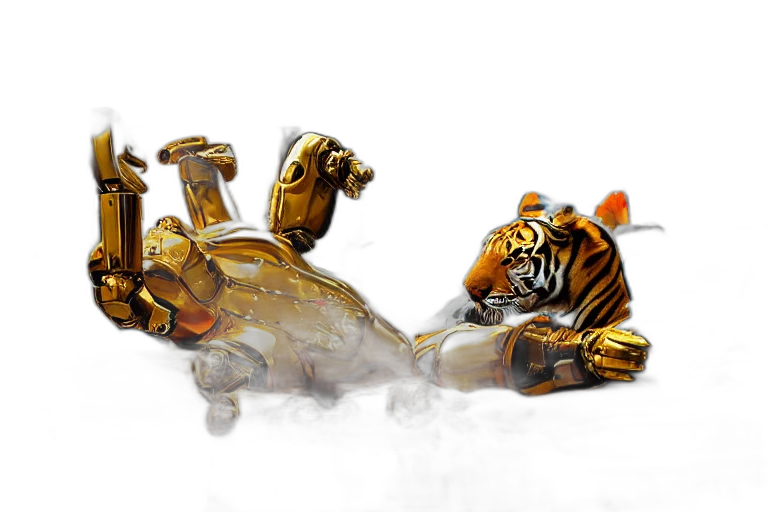 robot, concept art, 3d render, fantasy art transparent PNG cut-out