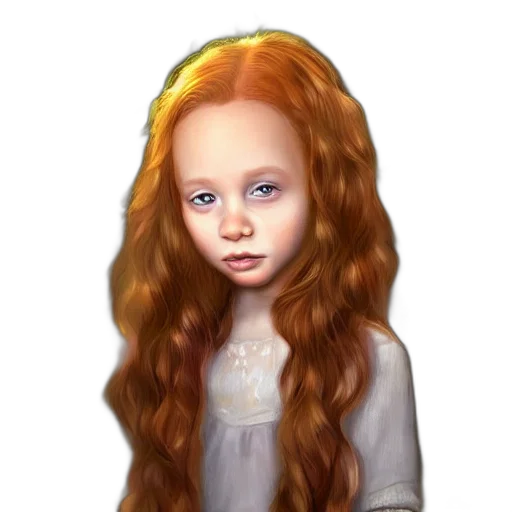 hair, face, dress, staff transparent PNG cut-out
