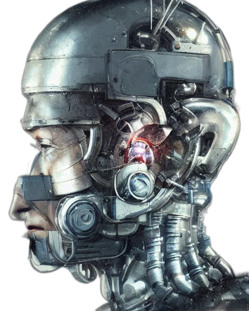 robot, face, mask, weapon transparent PNG cut-out