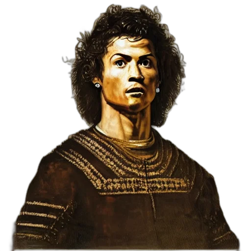 face, staff, sword, photorealistic transparent PNG cut-out