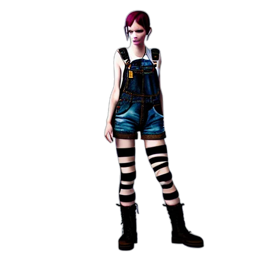 dress, concept art, 3d render, cyberpunk transparent PNG cut-out