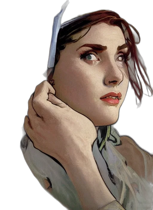 face, jewelry, hat, comic book art transparent PNG cut-out