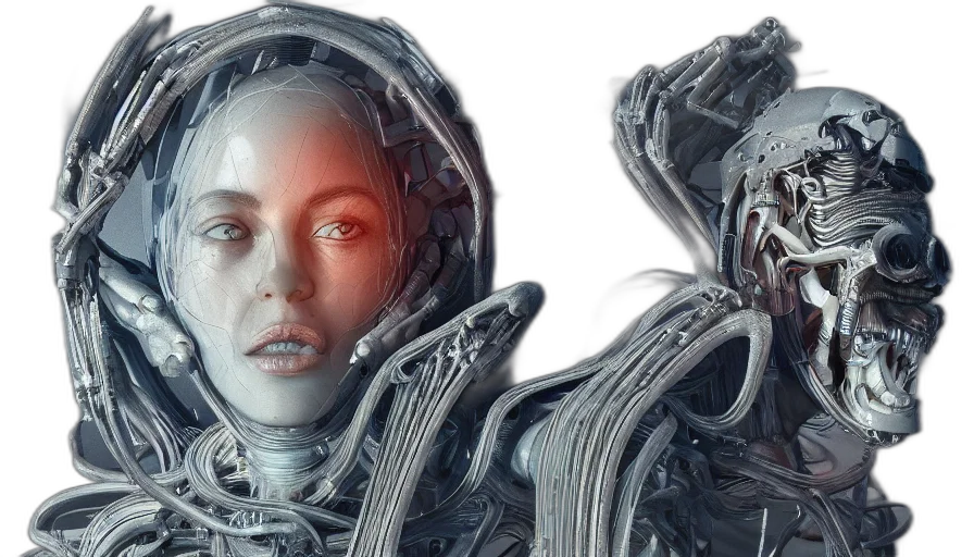 robot, face, mask, creature transparent PNG cut-out