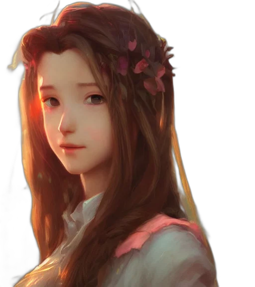 face, crown, dress, photorealistic transparent PNG cut-out