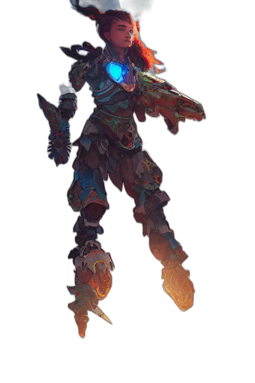 robot, weapon, staff, sword transparent PNG cut-out