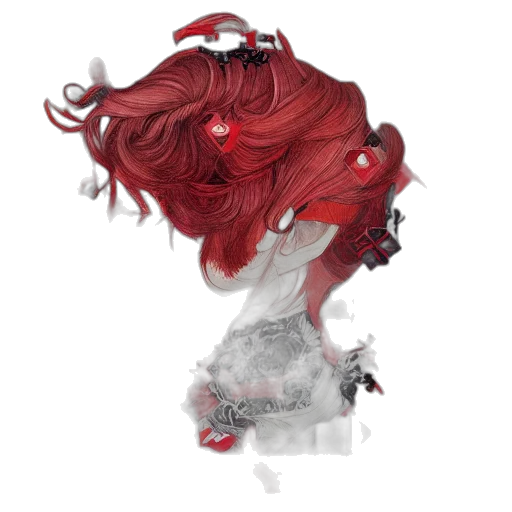 hair, crown, dress, creature transparent PNG cut-out