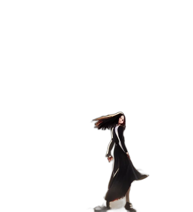dress, hair, creature, shoes transparent PNG cut-out