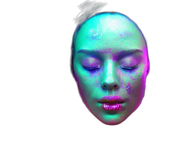 face, mask, robot, creature transparent PNG cut-out