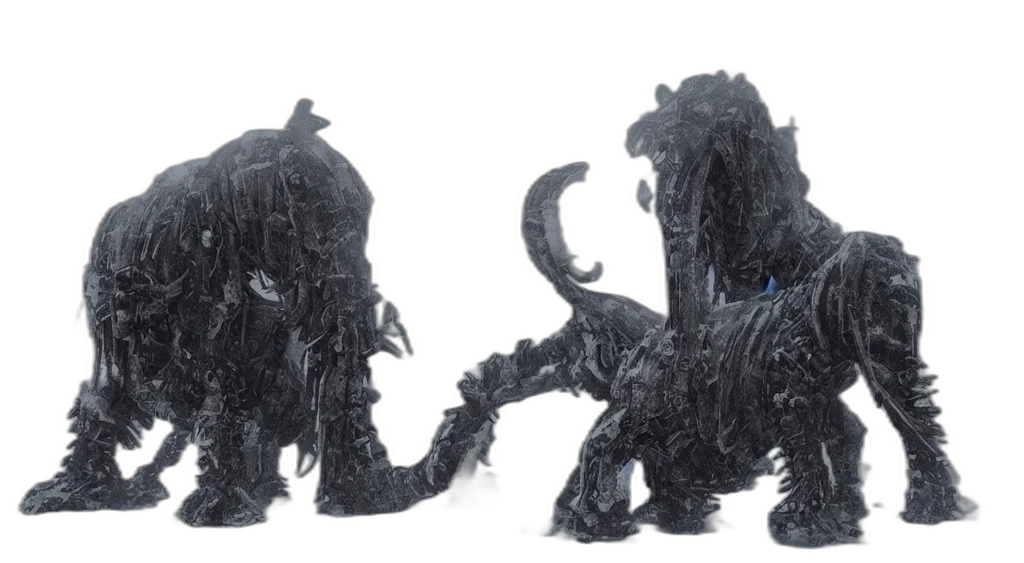 dragon, creature, hair, 3d render transparent PNG cut-out