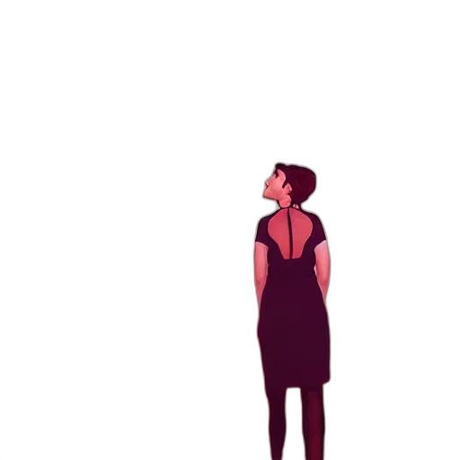 dress, face, staff, jacket transparent PNG cut-out