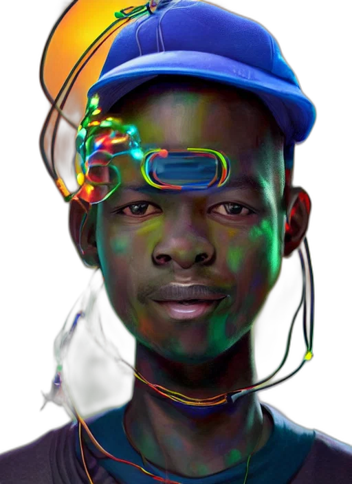 face, robot, hat, staff transparent PNG cut-out