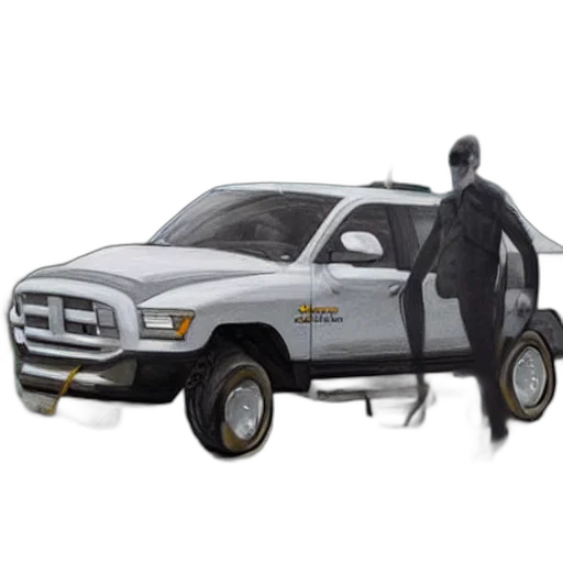 car, jacket, weapon, concept art transparent PNG cut-out