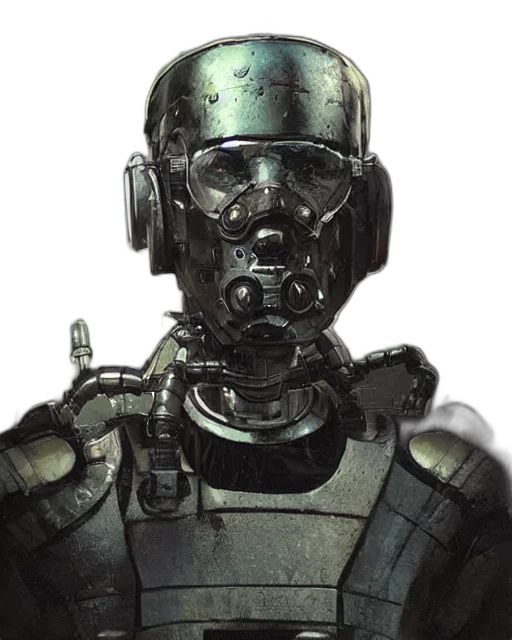 robot, face, mask, concept art transparent PNG cut-out