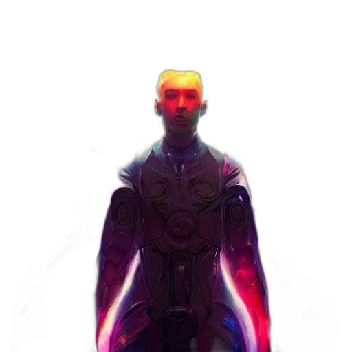 robot, jacket, staff, mask transparent PNG cut-out