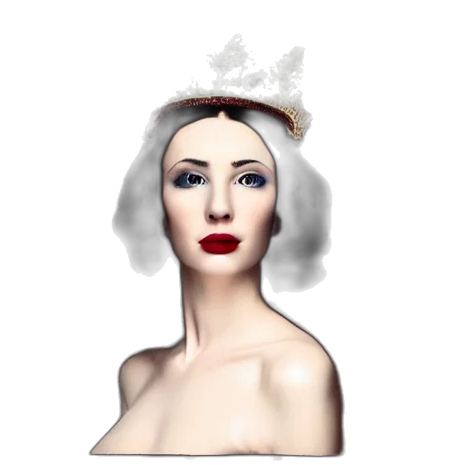 crown, hat, face, dress transparent PNG cut-out