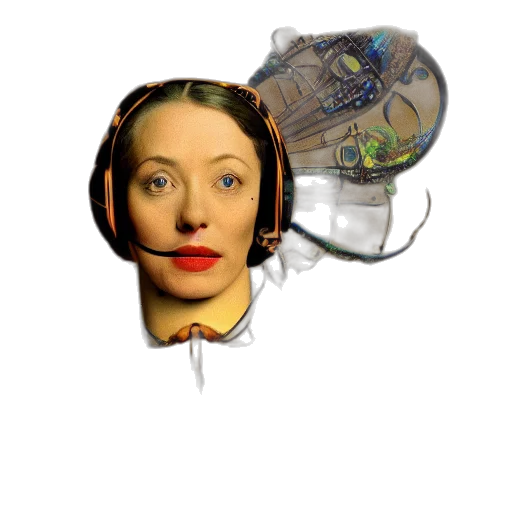 face, robot, crown, mask transparent PNG cut-out