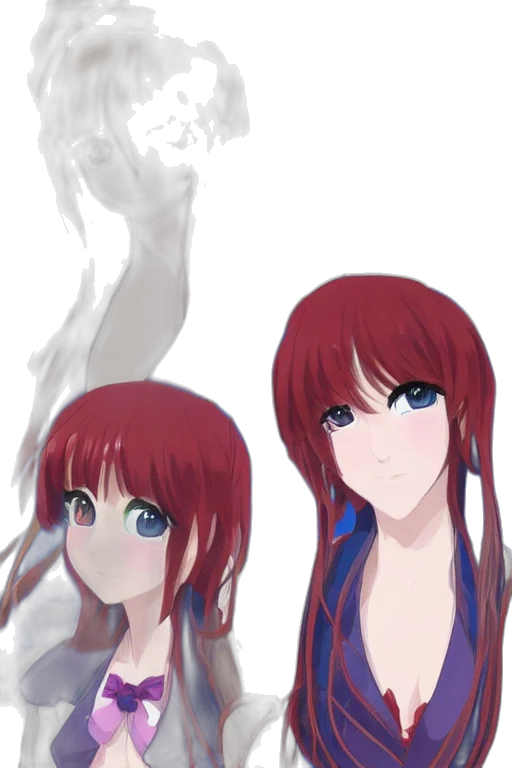 creature, dress, hair, face transparent PNG cut-out