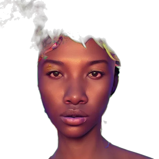 face, crown, mask, hair transparent PNG cut-out