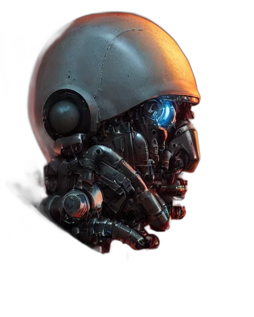robot, mask, face, creature transparent PNG cut-out