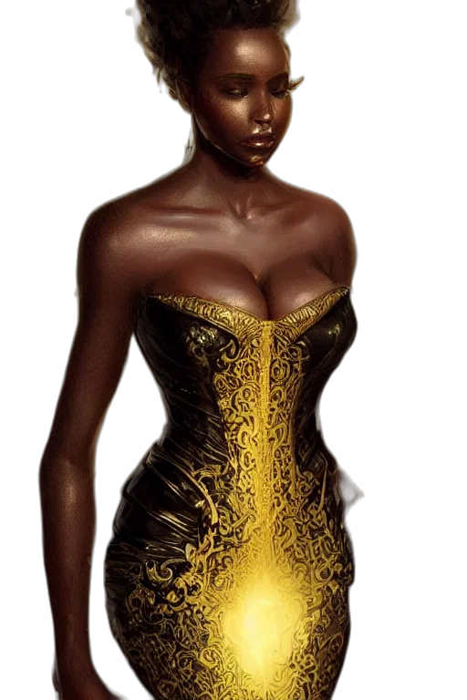 dress, jewelry, crown, fantasy art transparent PNG cut-out