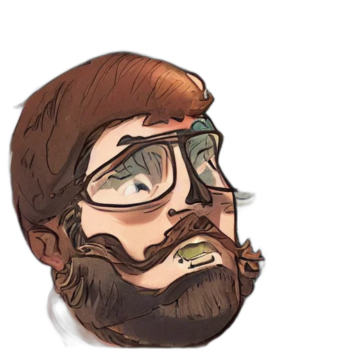 face, staff, jacket, cartoon transparent PNG cut-out