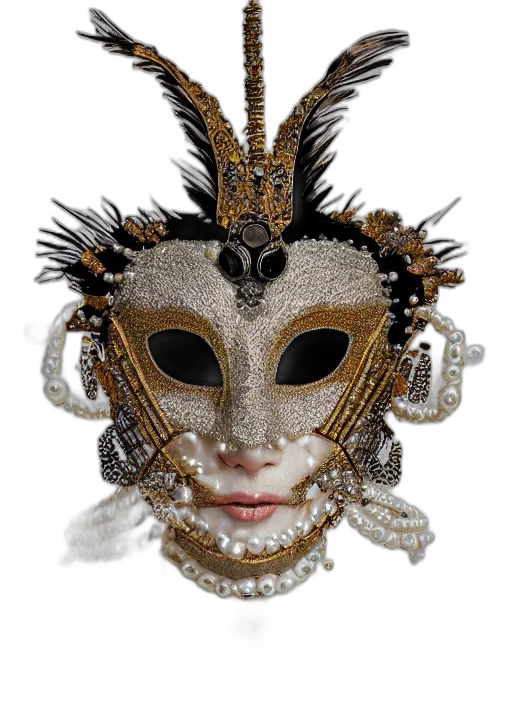 mask, jewelry, crown, face transparent PNG cut-out