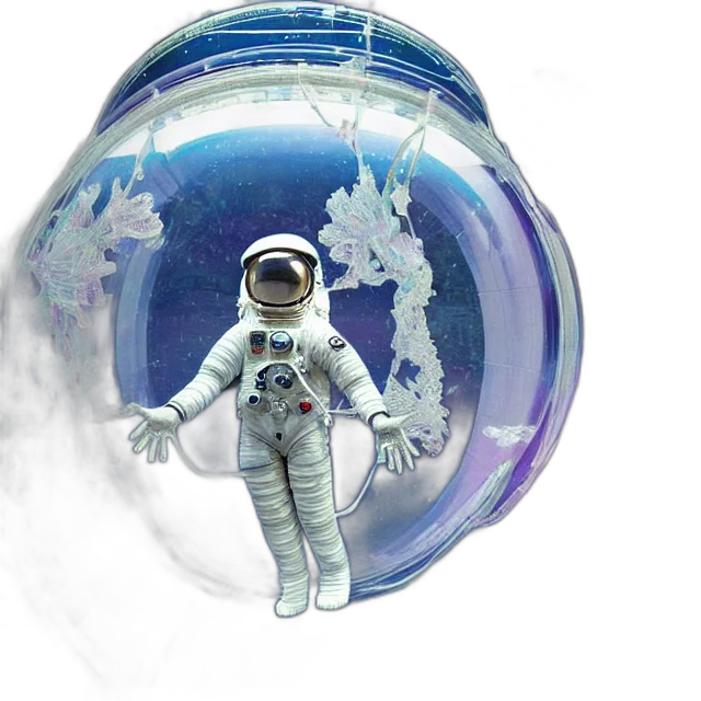 concept art, 3d render, outer space, underwater transparent PNG cut-out