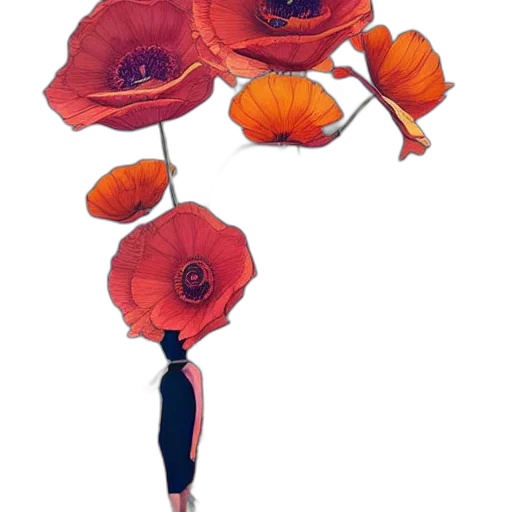 flower, crown, staff, hat transparent PNG cut-out