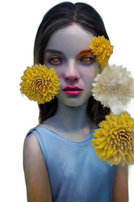 flower, face, mask, creature transparent PNG cut-out