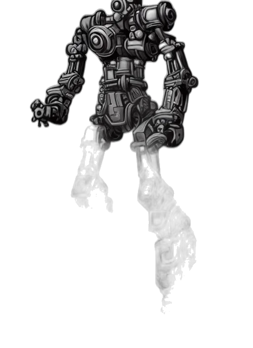 robot, weapon, creature, staff transparent PNG cut-out