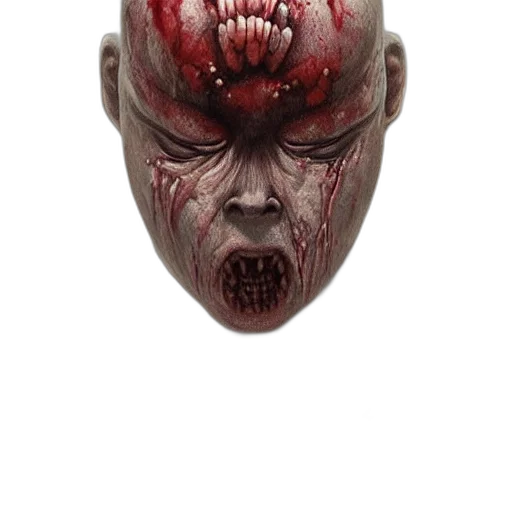 mask, face, creature, photorealistic transparent PNG cut-out