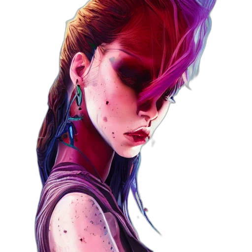 face, mask, cyberpunk, concept art transparent PNG cut-out