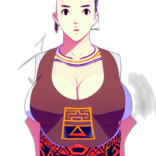 dress, jewelry, staff, face transparent PNG cut-out
