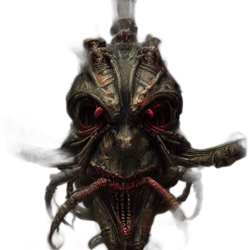 mask, creature, staff, face transparent PNG cut-out