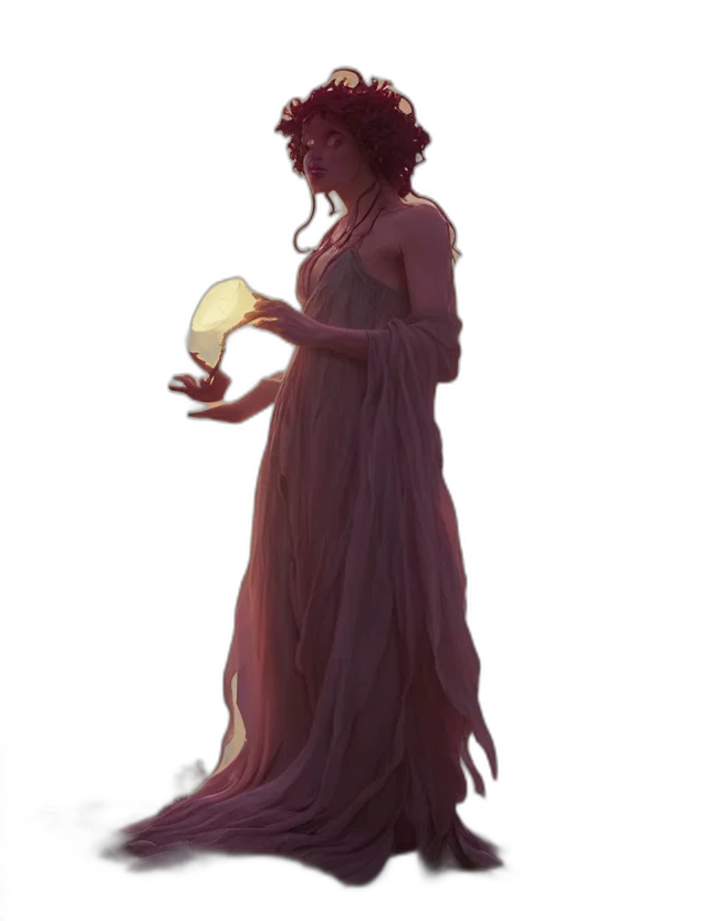 dress, staff, crown, jewelry transparent PNG cut-out