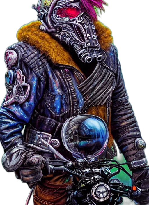 jacket, robot, mask, weapon transparent PNG cut-out